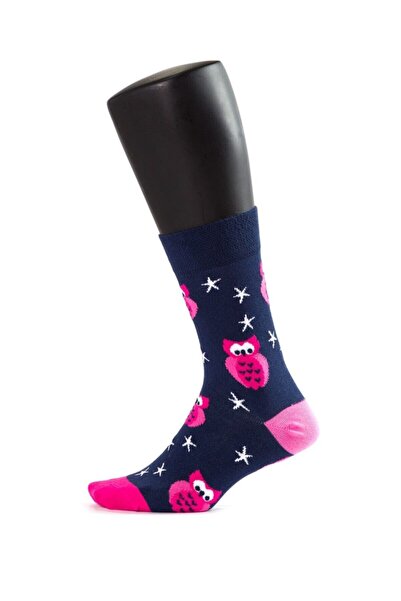 The Socks House Γυναικείες κάλτσες διπλής στρώσης με σχέδιο κουκουβάγιας από ...