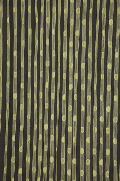 AKÇA TEKSTİL KÜÇÜK PUANLI MODEL YEŞİL RENK HAZIR İP PERDE 300*270 cm