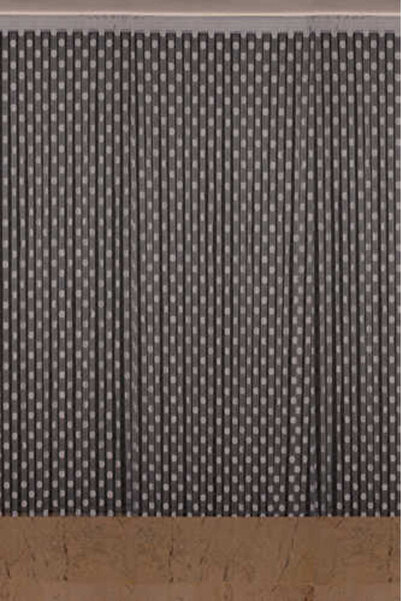 AKÇA TEKSTİL PUANLI MODEL GRİ RENK İP PERDE HAZIR DÜĞMELERİ DİKİLMİŞ İP PERDE...