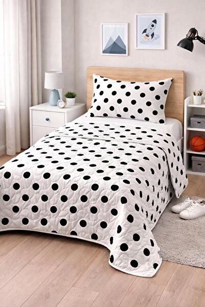 Eponj Home Kapitone Yatak Örtüsü Seti Tek Kişilik B&w Point