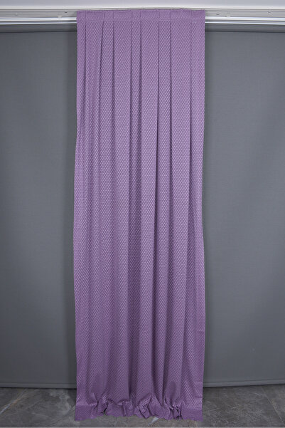 AKÇA TEKSTİL BÜYÜK PETEK MODEL LİLA RENK TEK KANAT Hazır dikilmiş Pileli Fon ...