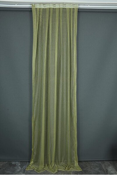 AKÇA TEKSTİL ORKİDE MODEL FISTIK YEŞİLİ RENK TEK KANAT Pileli Fon Perde 75*26...