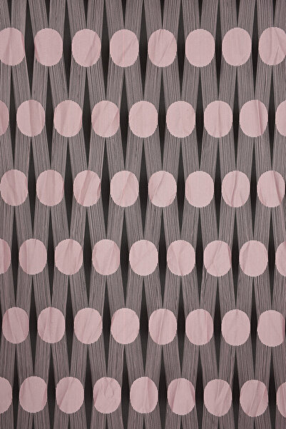 AKÇA TEKSTİL BÜYÜK PUANLI MODEL PEMBE RENK İP PERDE HAZIR İP PERDE 300*270