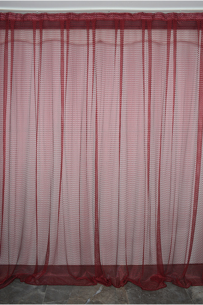 AKÇA TEKSTİL ΟΡΧΙΔΕΑ ΒΟΡΝΤΟ ΧΡΩΜΑ ΜΟΝΟΦΥΛΑΚΤΗ Έτοιμη πλισέ κουρτίνα φόντου 30...