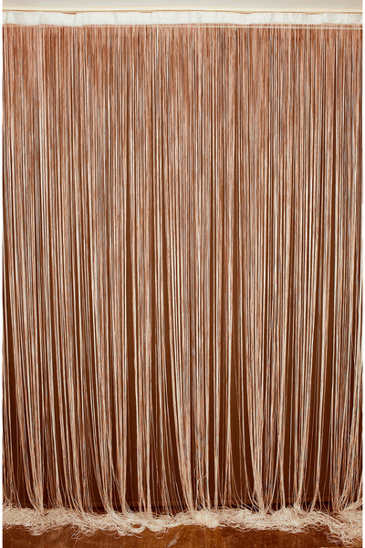 AKÇA TEKSTİL ستارة خيطية بلون كريمي، عرض 100 سم، طول 280 سم، أزرار جاهزة، ستا...