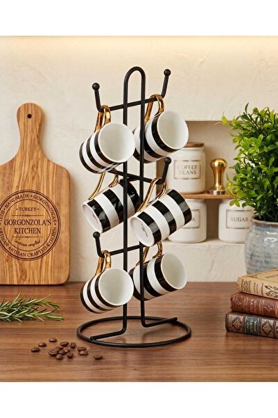 Okyanus Home Siyah Kupa Ve Fincan Askılığı