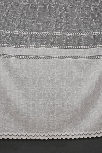 AKÇA TEKSTİL ستارة خلفية مطوية بلون كريمي موديل X بمقاس 300*260 سم