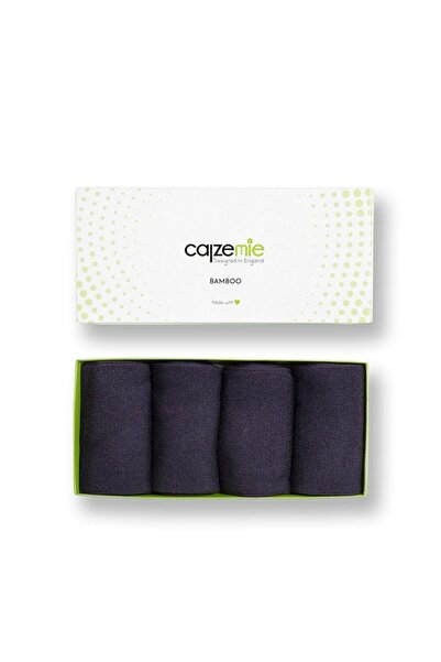 CalzeMie Ανδρικές κάλτσες διπλής στρώσης από μπαμπού, κλασικές απλές, 4 τεμαχίων