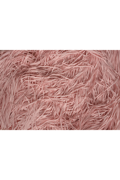 AKÇA TEKSTİL Ip Model Pudra Renk Ip Perde 2 Mm Şeritler Halinde Dokunmuş Düğm...