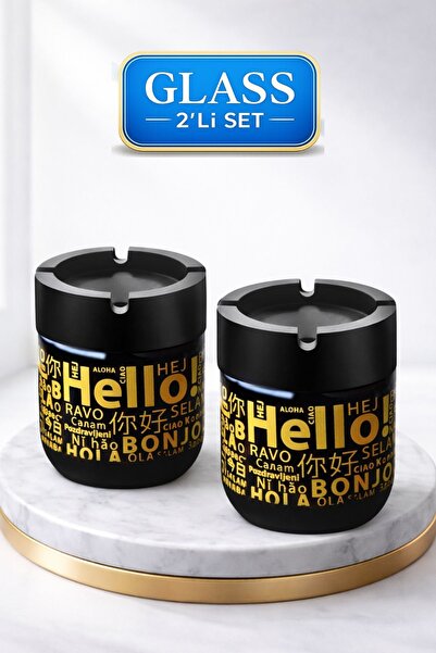 LE PARİS 2'li Set Kokusuz Küllük - Dumansız, Rüzgar Önleyici Kapaklı Dekorati...