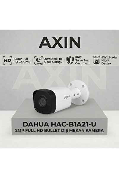 DAHUA HAC-B1A21-U 2MP 1080P Full HD 20 Metre Gece Görüşlü 4'ü 1 Arada Güvenli...
