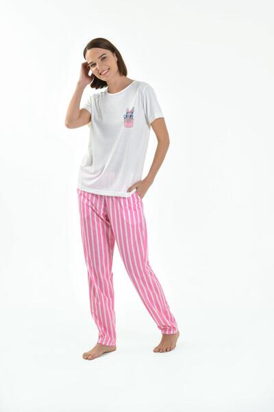 Yeni İnci Дамски пижамен комплект с къс ръкав BPJ1799