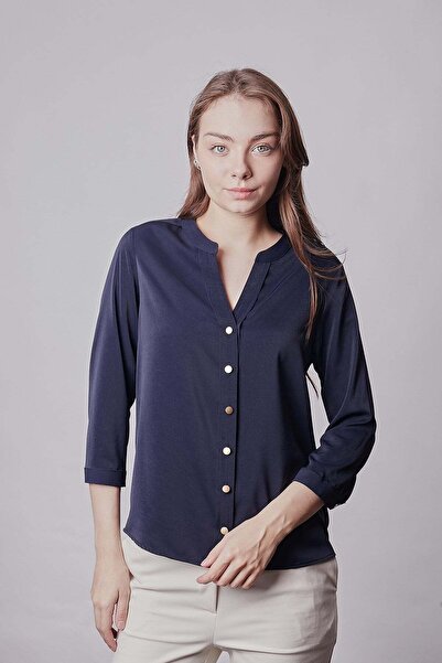 Jument Hakim Yaka Truvakar Capri Kol Non-Lycra Stylish Fabric Office Shirt-Na...