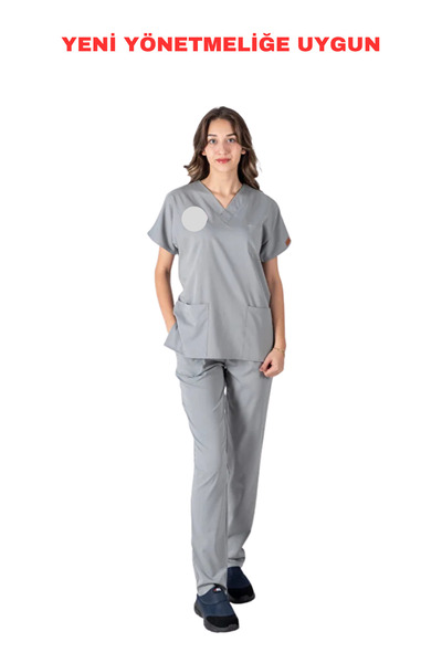 LITTE Uniformă unisex pentru servicii tehnice gri, din Lycra - Conform noului...