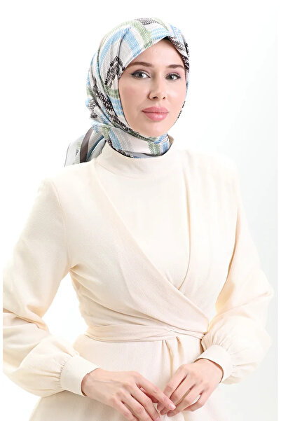 sefamerve Φουλάρι Karaca Rayon 81055-06 Μαύρο Πράσινο