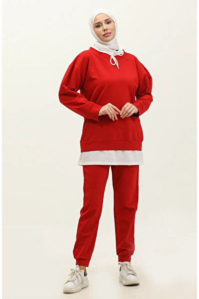 sefamerve Crveni dupli trenerka set - 23129-01