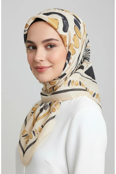 sefamerve وشاح منقوش بالكركم 70326-11 رغوة العسل