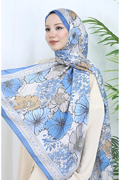 sefamerve Σάλι με λουλουδάτο σχέδιο Champs-Elysees 70319-11 Blue Mink