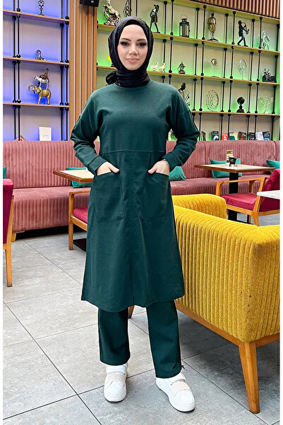 sefamerve Σετ Φόρμας με Δύο Τσέπες 03067-12 Πράσινο Νεφτί