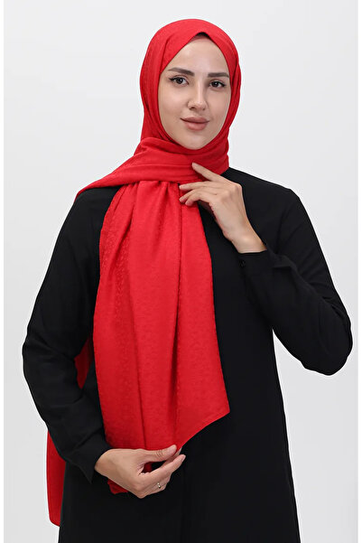 sefamerve Madame Mary cvetni žakard šal 19086-08 crveni