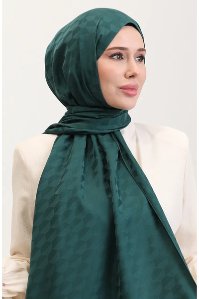 sefamerve Koza Jakar Şal 90187-15 Zümrüt Yeşili