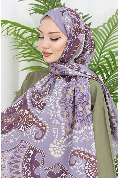 sefamerve Μαλακό σάλι με σχέδιο 70314-13 Γκρι μουσταρδί