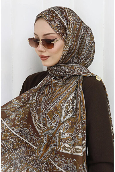 sefamerve Šátek Janjan s etnickým vzorem 70305-06 hnědý