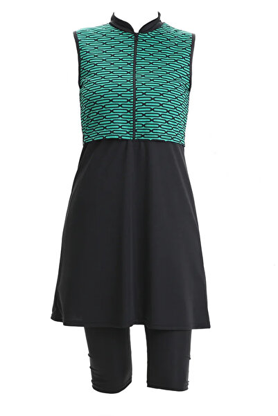 sefamerve Μαγιό πισίνας με σχέδια 2511-02 Emerald Green Black