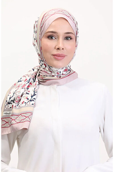 sefamerve Οθωμανικό σάλι 70251-03 Πούδρα Κεράσι