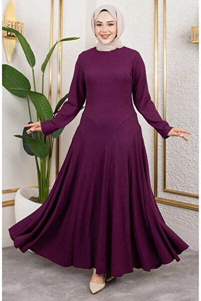 sefamerve فستان بتفاصيل فولان 7132-03 أرجواني