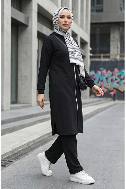 sefamerve Fermuarlı Eşofman Takım 3044-06 Siyah