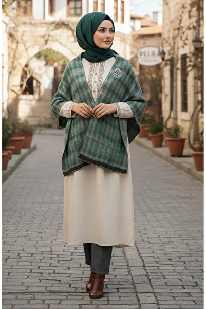 sefamerve Раменна шал 1076-01 Зелена