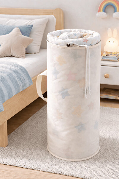 homyjr's Κρεμ Χρώμα Σακούλα Αποθήκευσης με Κορδόνι - Πολυχρηστική Κουβέρτα, Π...