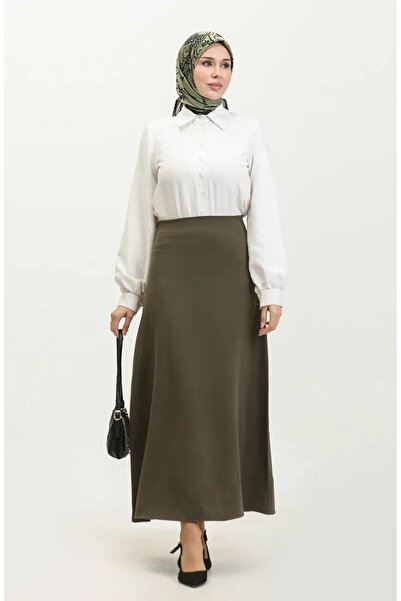 sefamerve Хакі Кольоровий Подвійний Спідниця 4816-09