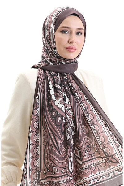 sefamerve Μαλακό Σάλι με Έθνικ Σχέδιο 70295-12 Καφέ