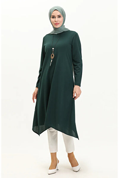 sefamerve Σμαραγδένιο Πράσινο Κολιέ τουνίκ - Μοντέλο 2323-10