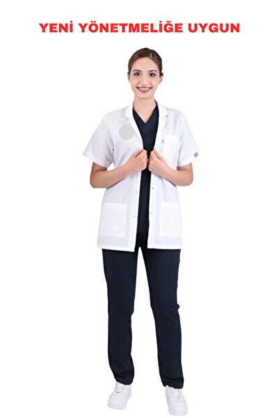 LITTE Γυναικεία Κλασική Κοντή Ποδιά Εργασίας με Γιακά - Συμβατή με το Νέο Καν...