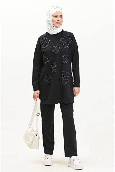 sefamerve Σετ αθλητικής φόρμας Navy Blue με σχέδιο - 70098-01