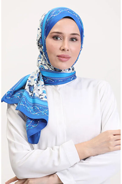 sefamerve Οθωμανικό σάλι 70251-07 Σαξ Ινδιγκό