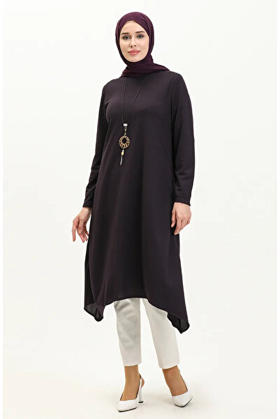 sefamerve Μωβ κολιέ τουνίκ - 2323-07 Μοντέλο