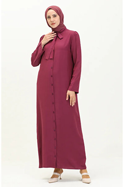 sefamerve Φόρεμα με γιακά με δαμάσκηνο - 5111-03