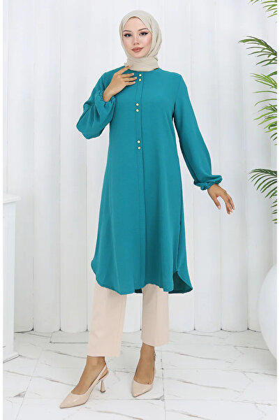 sefamerve Κουμπί Λεπτομερές Aerobin Tunic 0175-08 Mint Green