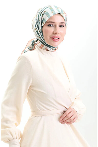 sefamerve Μαλακό κασκόλ Karaca 81057-01 Μπεζ με κέλυφος κρεμμυδιού