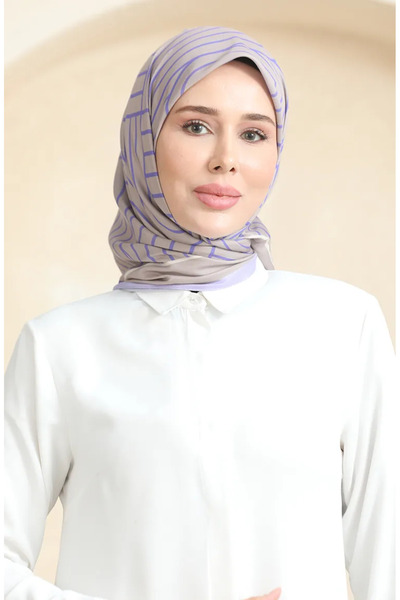 sefamerve وشاح قطني ناعم باللون البيج - 19089-16