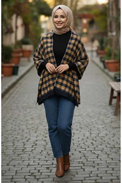 sefamerve Раменна шал 1093-01 Горчица Тъмносин