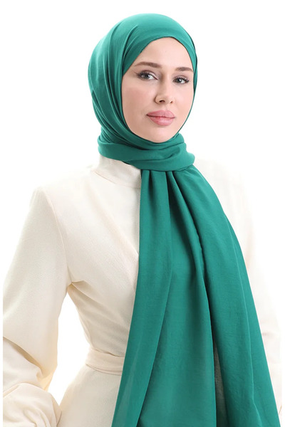 sefamerve Βαμβακερό μαλακό σάλι 70283-24 Σμαραγδένιο πράσινο