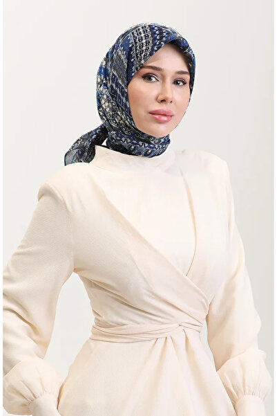 sefamerve Κεχριμπαρένιο Κασκόλ 70291-12 Σκούρο Μπλε Σαξ