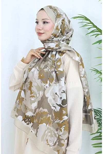 sefamerve شال ناعم منقوش 70317-13 بيج مينك