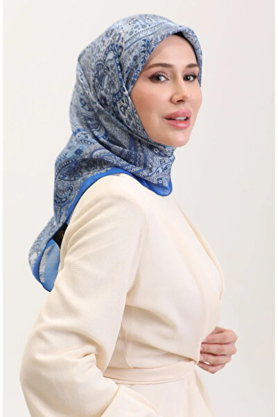 sefamerve Κεχριμπαρένιο Φουλάρι 70290-12 Σαξ Ινδιγκό