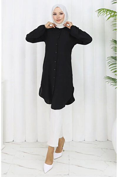 sefamerve Κουμπωτό Μαντίλι 3118-04 Μαύρο